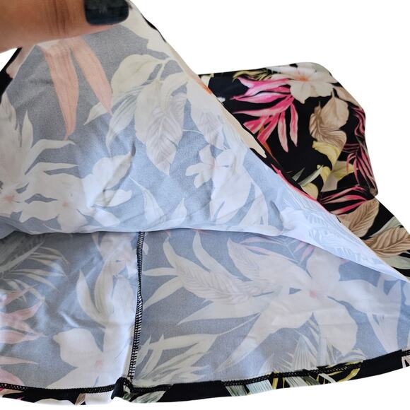 Kona Sol Blue Tropical Print Tankini Top NEW - Picture 4 of 6